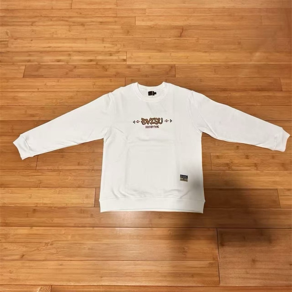 White Crewneck Sweatshirt with Graphic Design